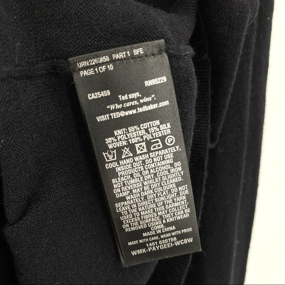 Ted Baker Paygeei Ruffle Lace Pullover Sweater sz 4/L - Picture 8 of 12